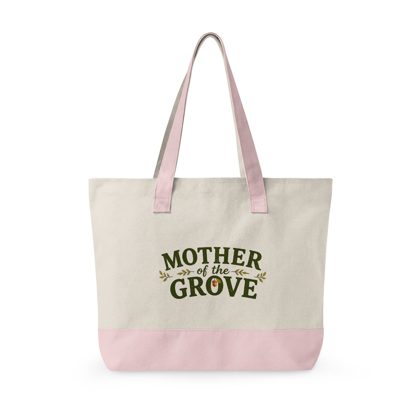Mother of the Grove Zippered Canvas Tote — Market Bag for Caregivers & Moms