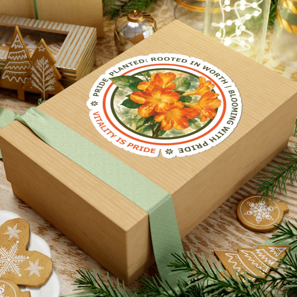 VITALITY IS PRIDE Orange Azalea Vinyl Sticker - Pride, Planted: Rooted in Worth Collection