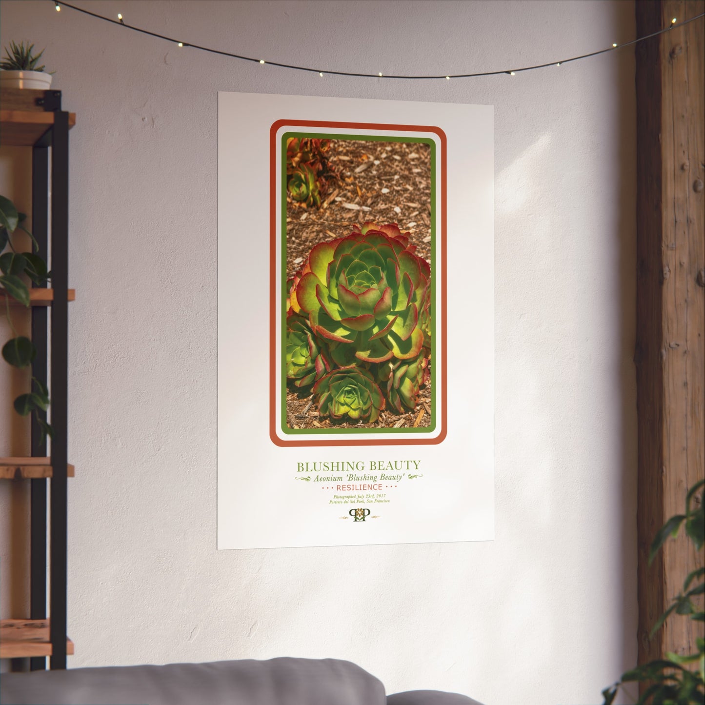 Green Succulent Fine Art Poster | Botanical Wall Art | Resilience Nature Print
