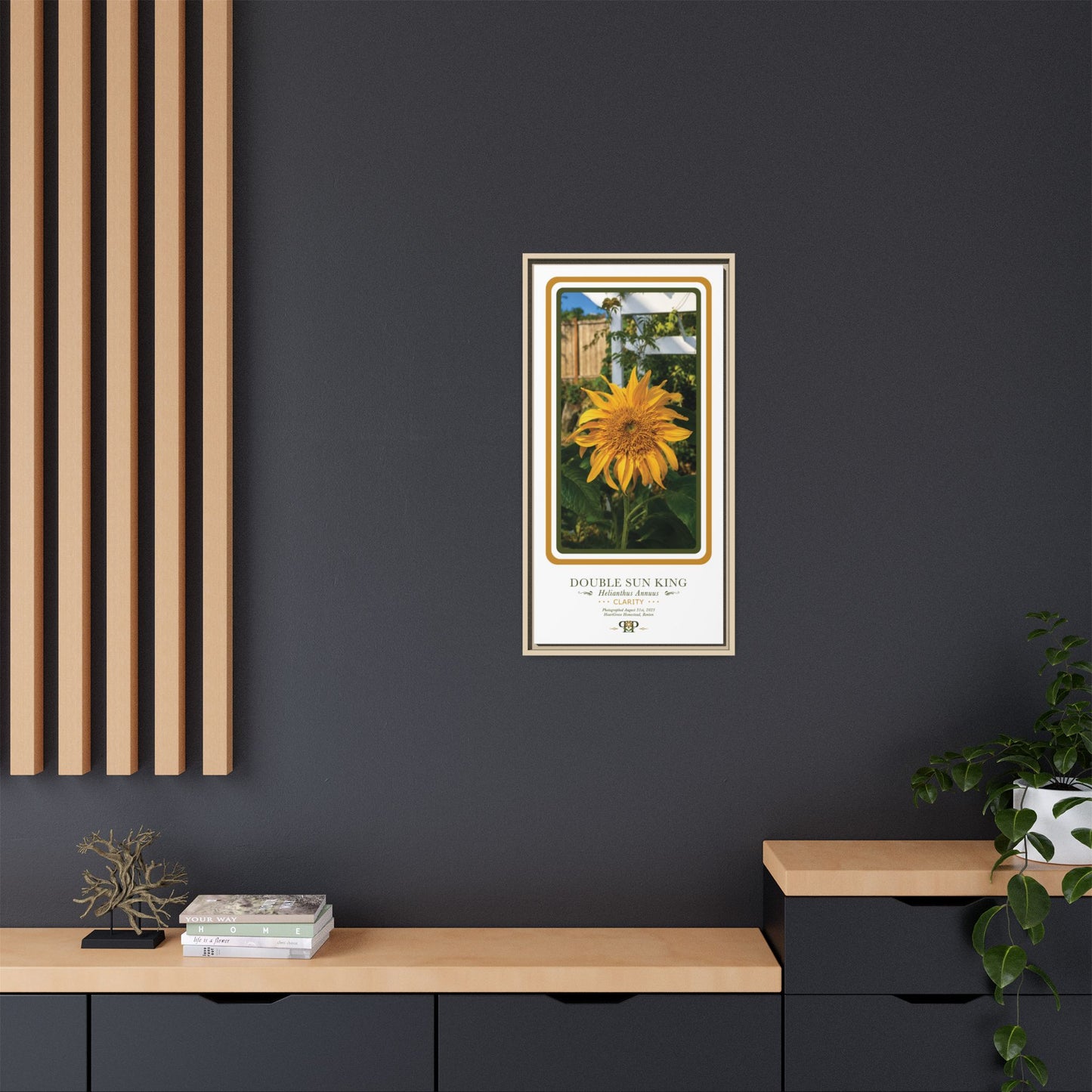 Framed “Clarity” Yellow Sunflower Botanical Wall Art - “PRIDE, PLANTED: ROOTED IN WORTH” COLLECTION