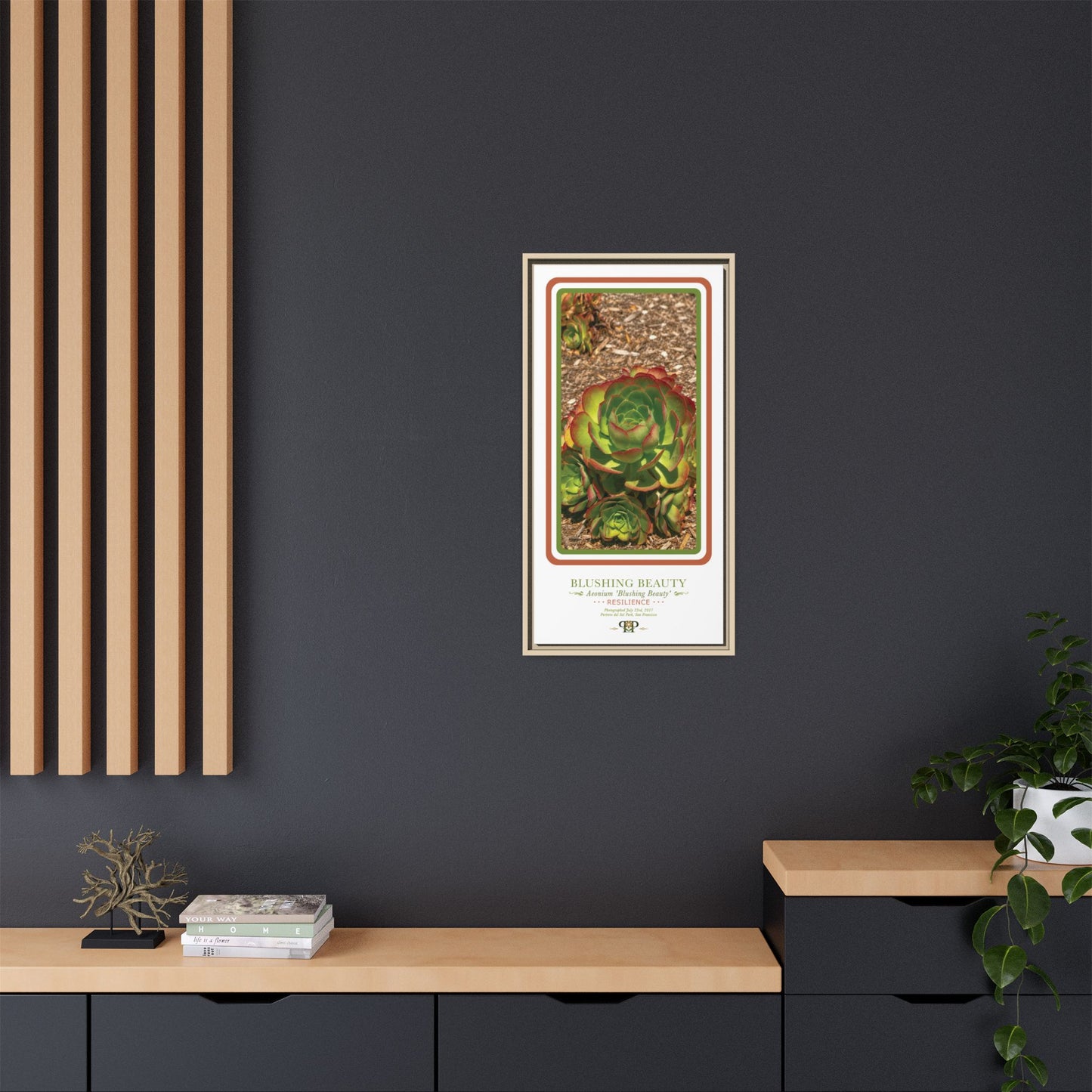 Framed “Resilience” Green Succulent Botanical Wall Art - “PRIDE, PLANTED: ROOTED IN WORTH” COLLECTION
