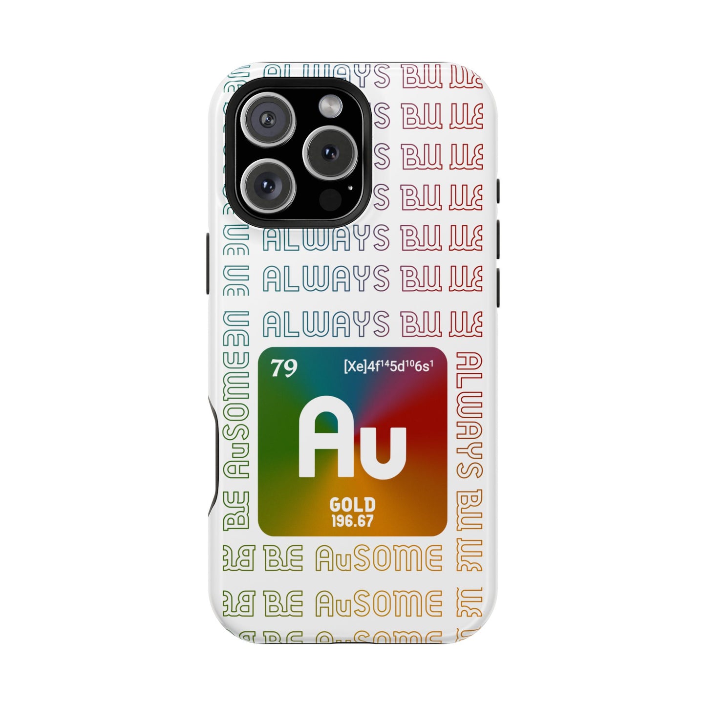 Magnetic Phone Case — 'Au Gold' Periodic Table Design (Be AuSome)