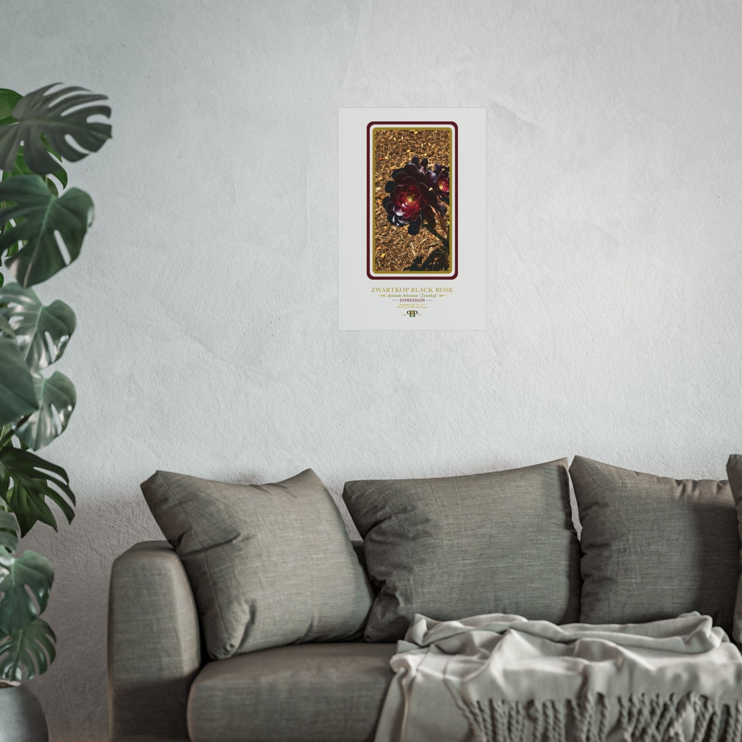 Black Rose Fine Art Poster | Botanical Wall Art | Expression Nature Print