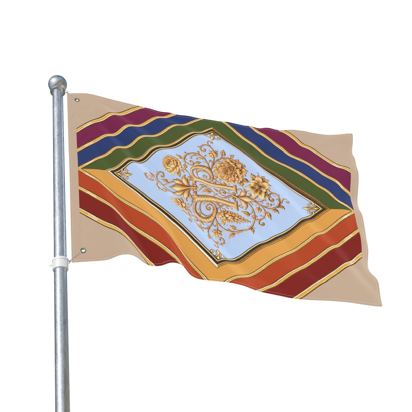 "Pride,Planted.": Ornate Diamond Garden Flag — Double-Sided Decorative Outdoor Banner