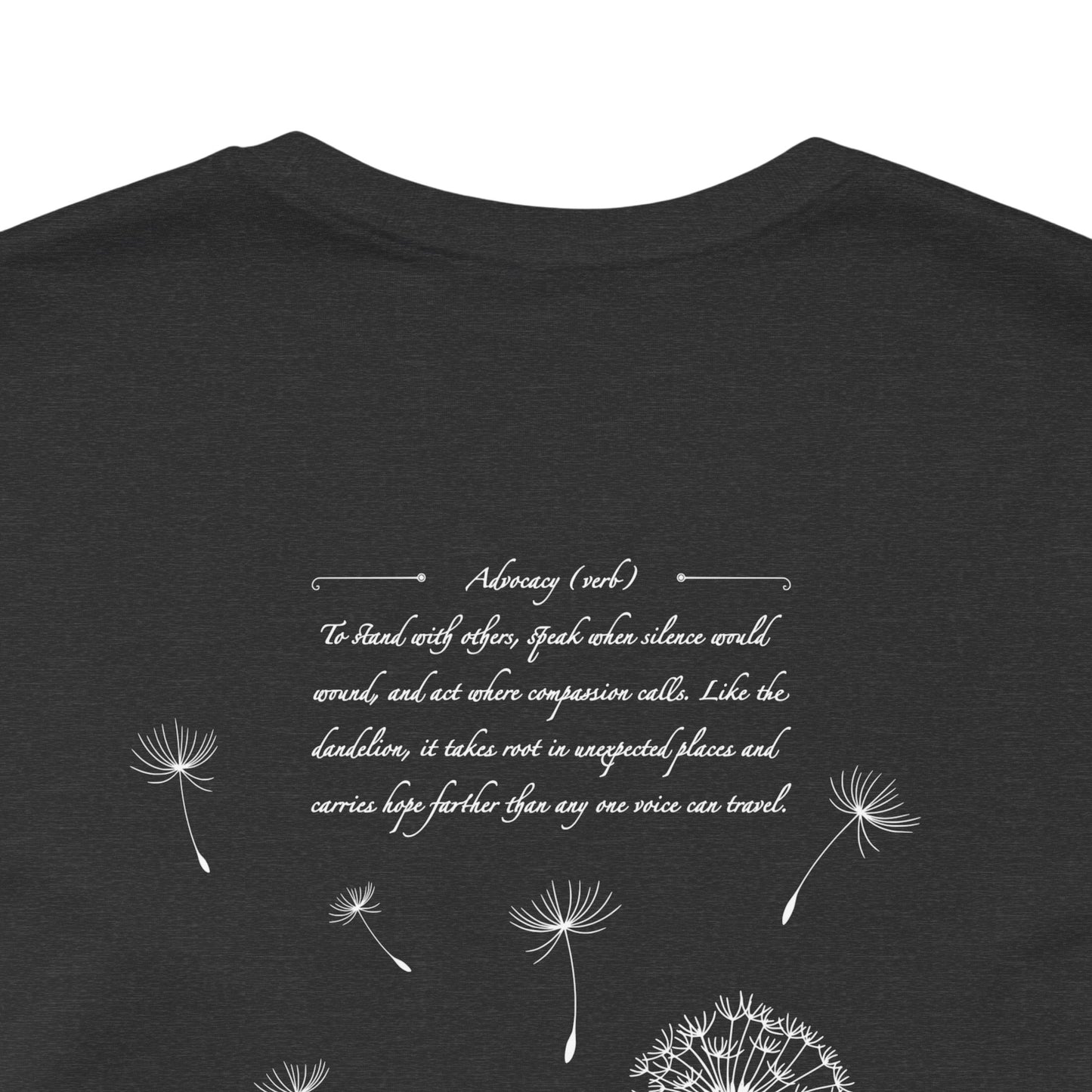 Dandelion & Bees Tee — “Stand Up. Speak Up. Act Up.” Floral Graphic Tee