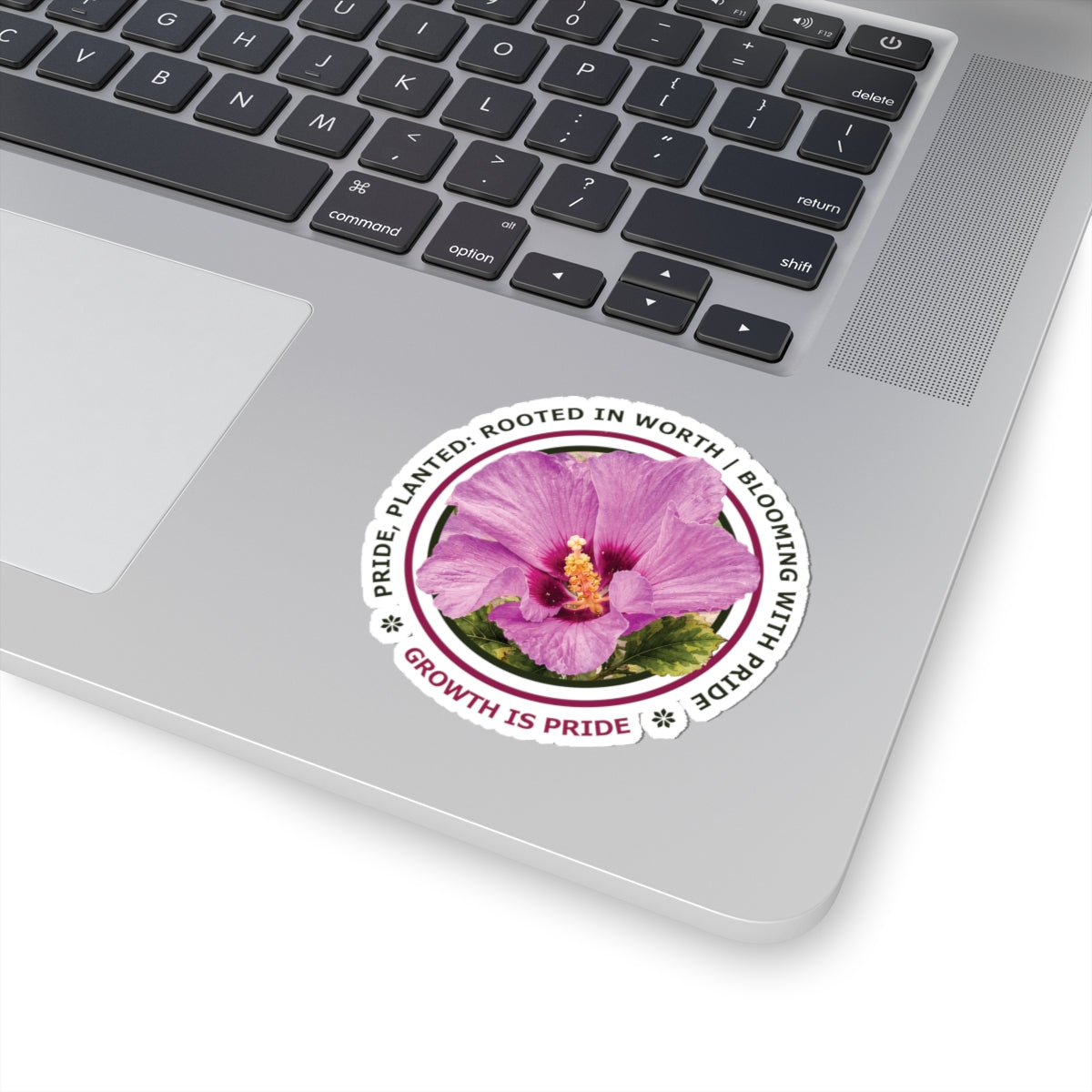 “Growth Is Pride” Vinyl Sticker - Pride, Planted: Rooted in Worth collection.