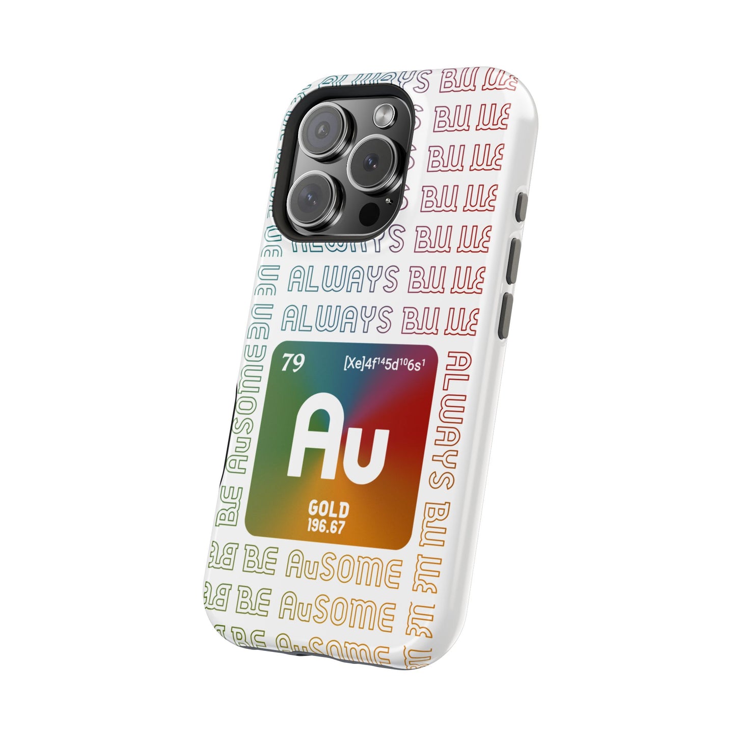 Magnetic Phone Case — 'Au Gold' Periodic Table Design (Be AuSome)