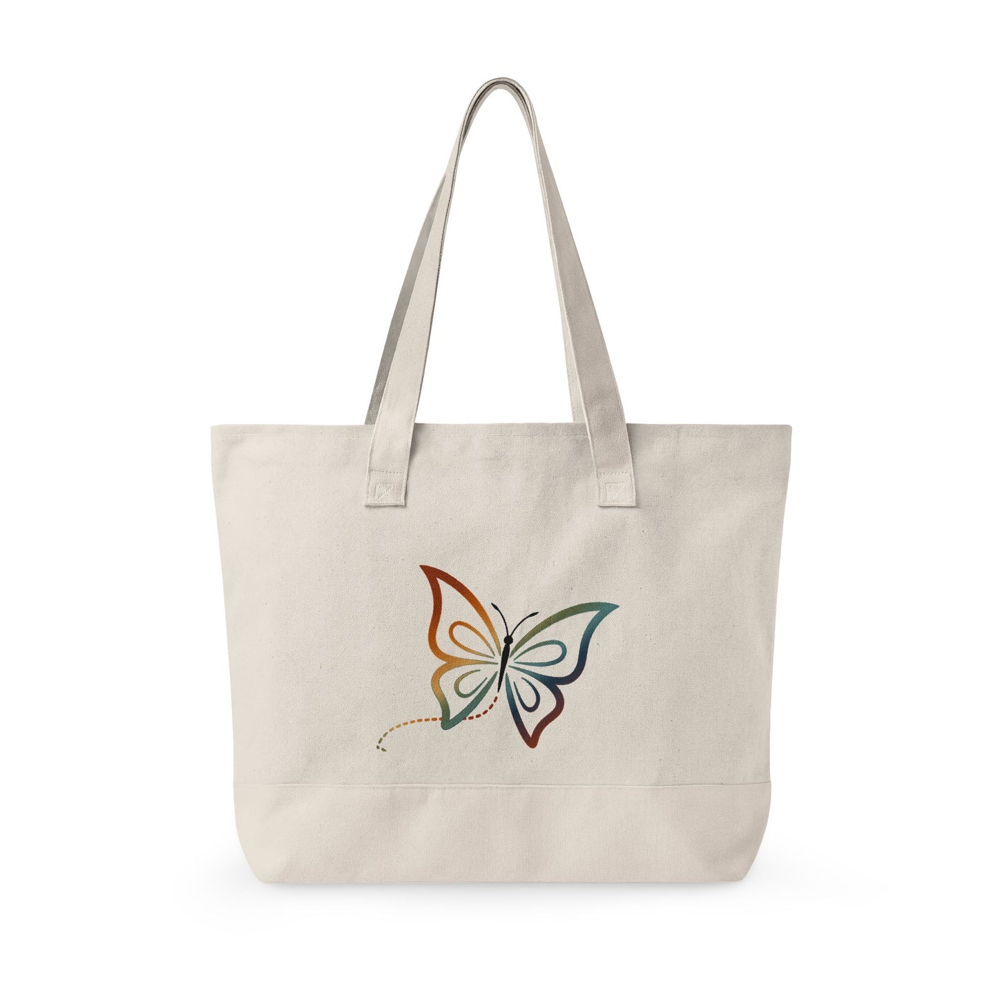 Always BU Zippered Canvas Tote — Butterfly Logo Everyday Carry Bag