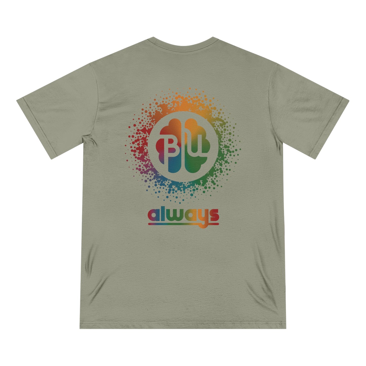 Always BU Organic Staple T-Shirt — Color Splash Back Print