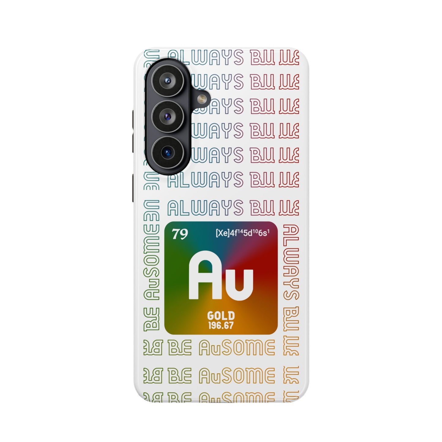 Magnetic Phone Case — 'Au Gold' Periodic Table Design (Be AuSome)