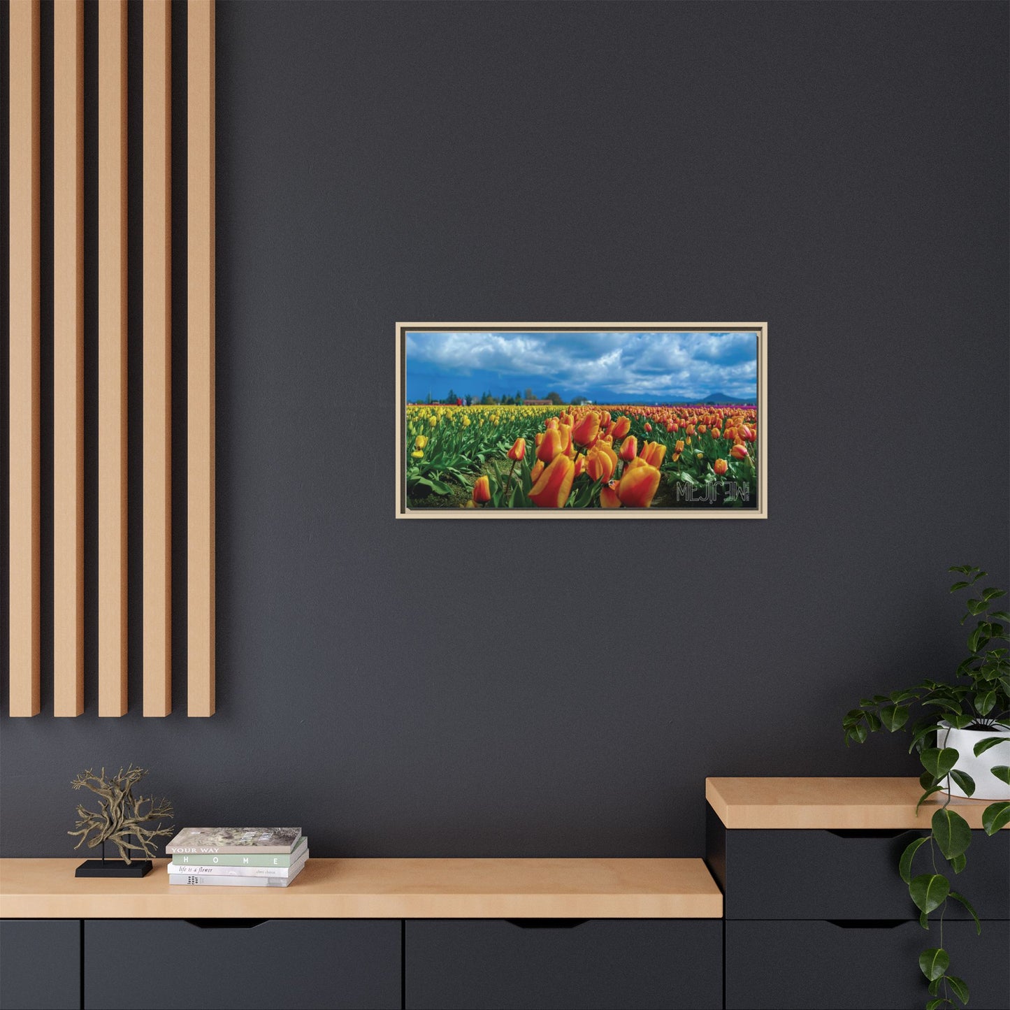 "TULIPANES 001 — Chromatic" Skagit Valley Tulip Field Print — Matte Canvas Wall Art