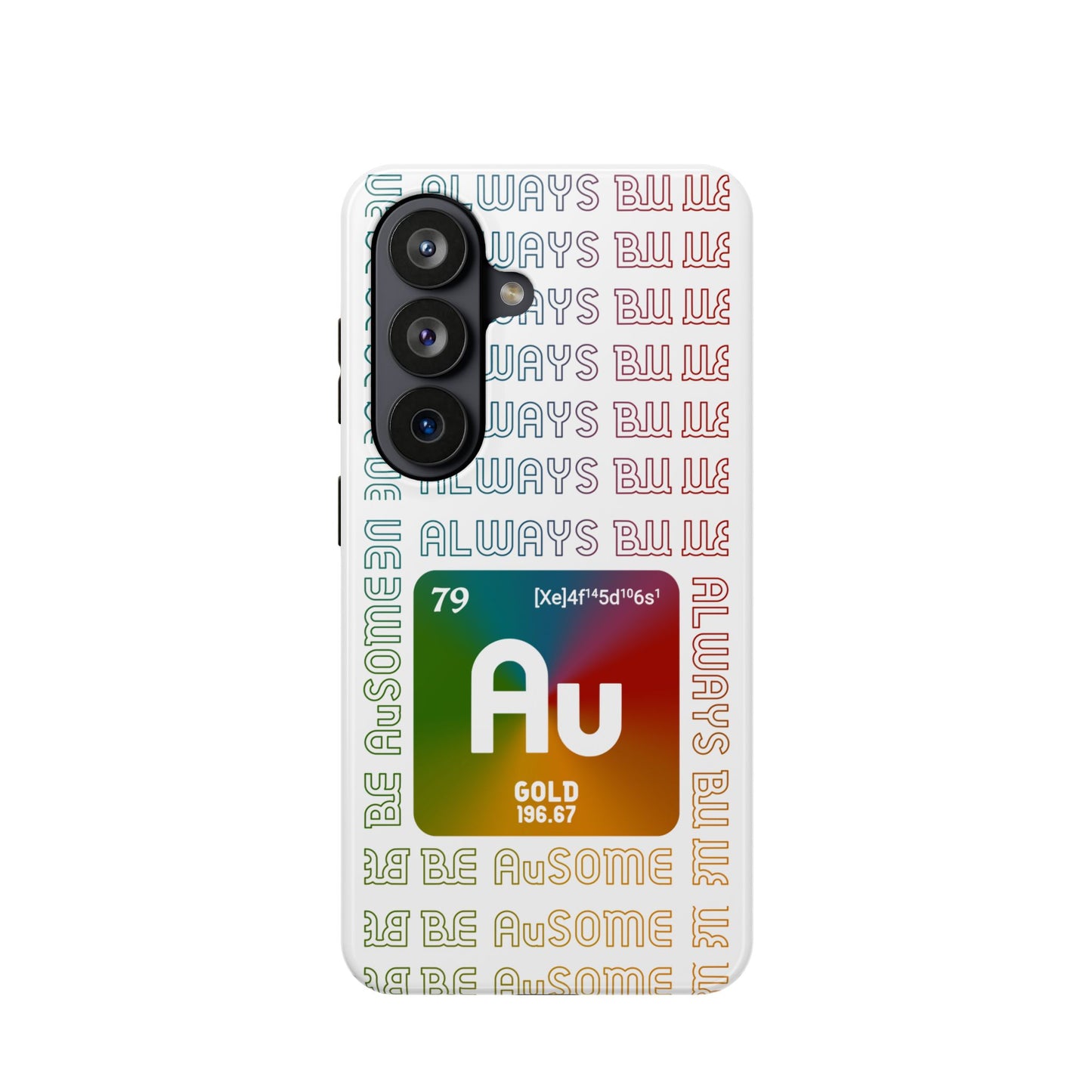 Magnetic Phone Case — 'Au Gold' Periodic Table Design (Be AuSome)
