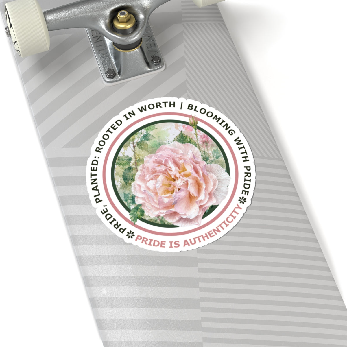 “Authenticity Is Pride” Vinyl Sticker - Pride, Planted: Rooted in Worth collection.