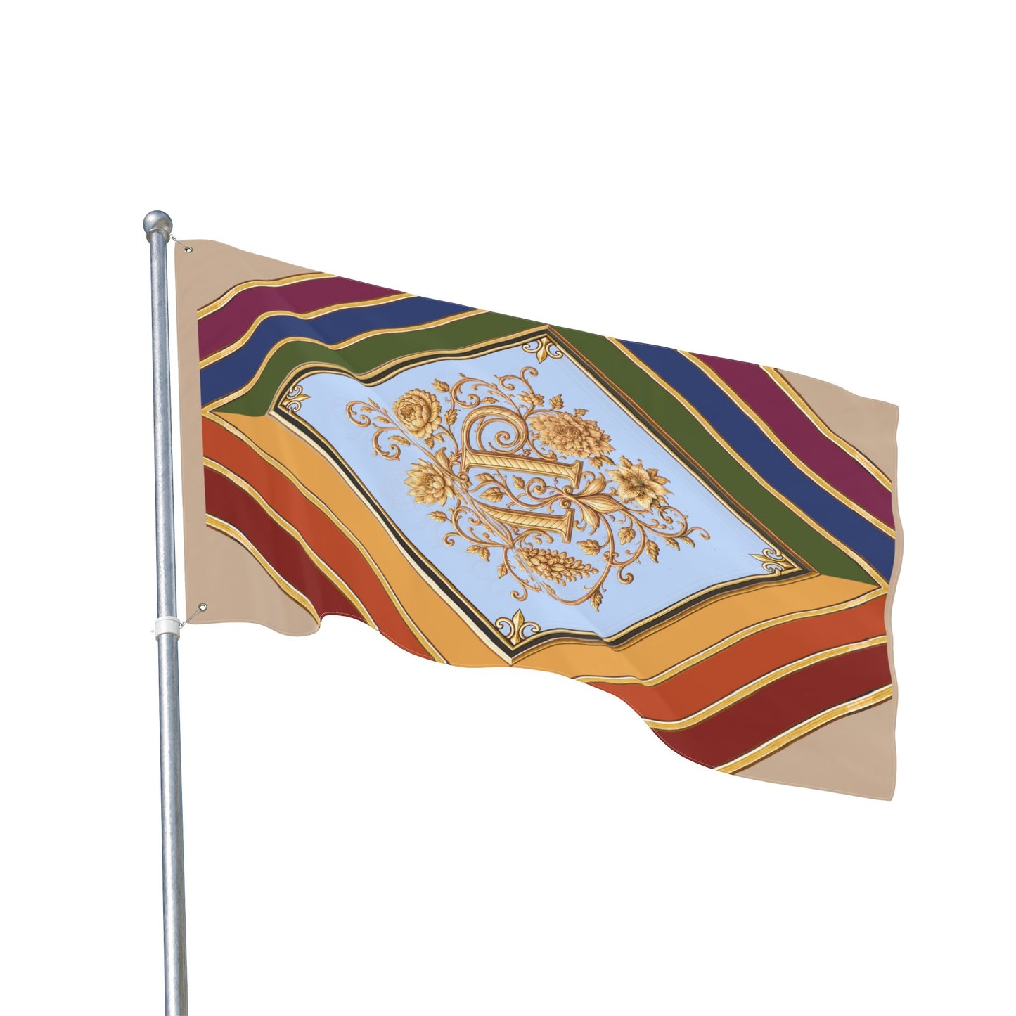 "Pride,Planted.": Ornate Diamond Garden Flag — Double-Sided Decorative Outdoor Banner