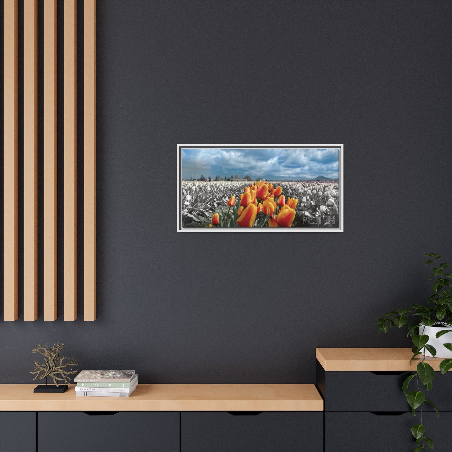 "TULIPANES 002 — Tranquility" Skagit Valley Tulip Field Print — Matte Canvas Wall Art