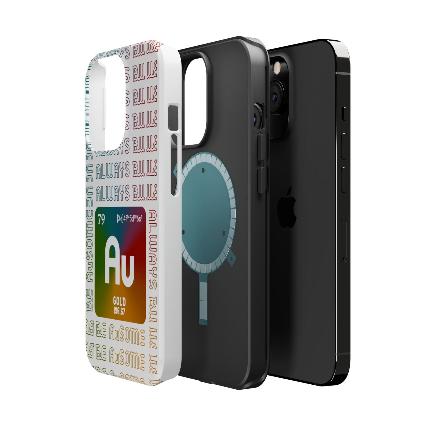 Magnetic Phone Case — 'Au Gold' Periodic Table Design (Be AuSome)