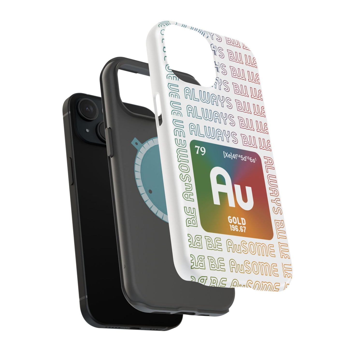 Magnetic Phone Case — 'Au Gold' Periodic Table Design (Be AuSome)