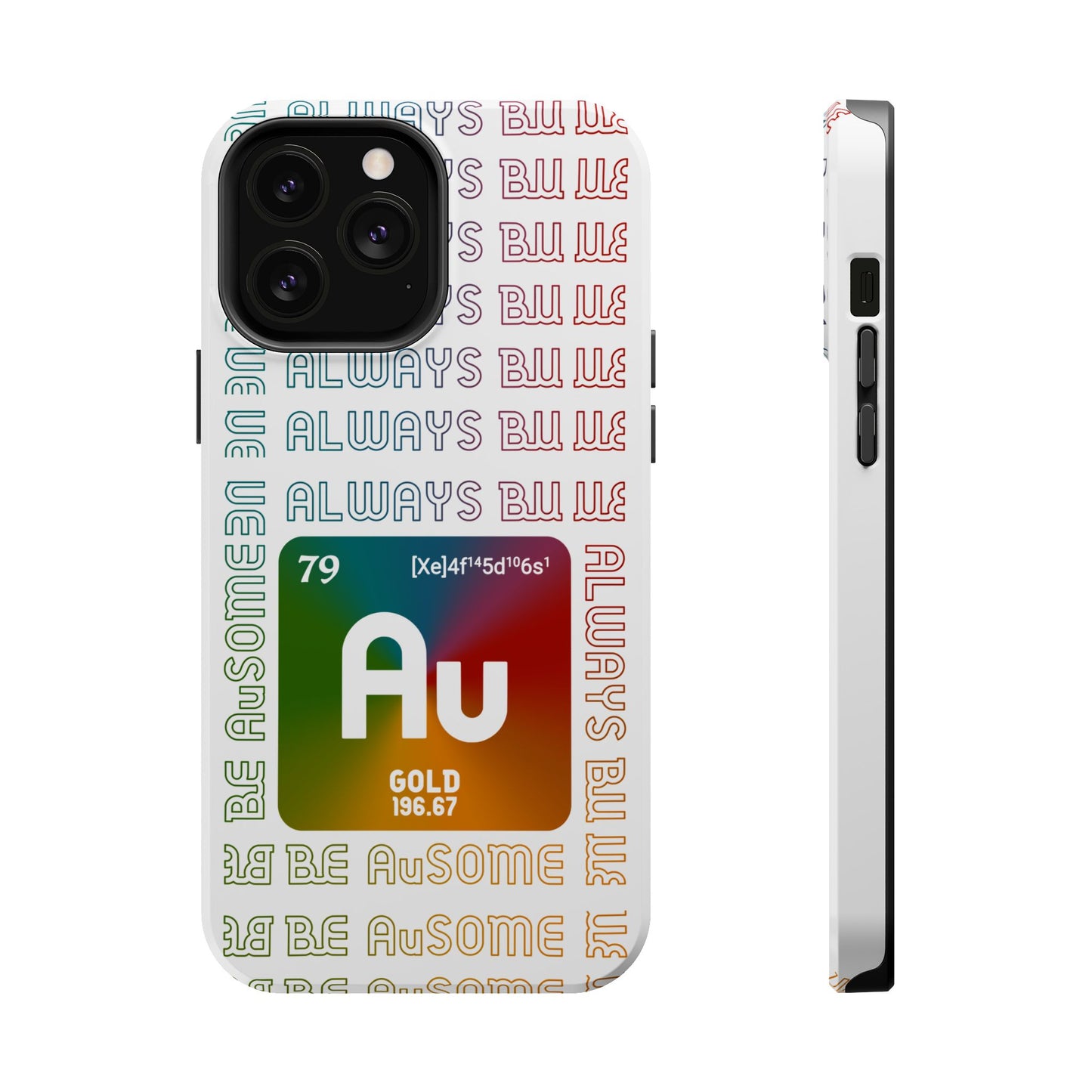 Magnetic Phone Case — 'Au Gold' Periodic Table Design (Be AuSome)