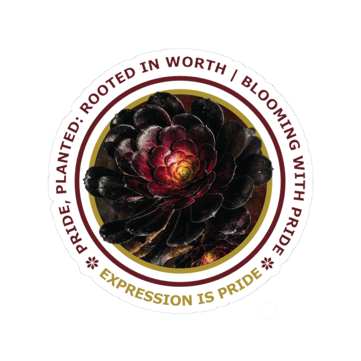 “Expression Is Pride” Vinyl Sticker - Pride, Planted: Rooted in Worth collection.
