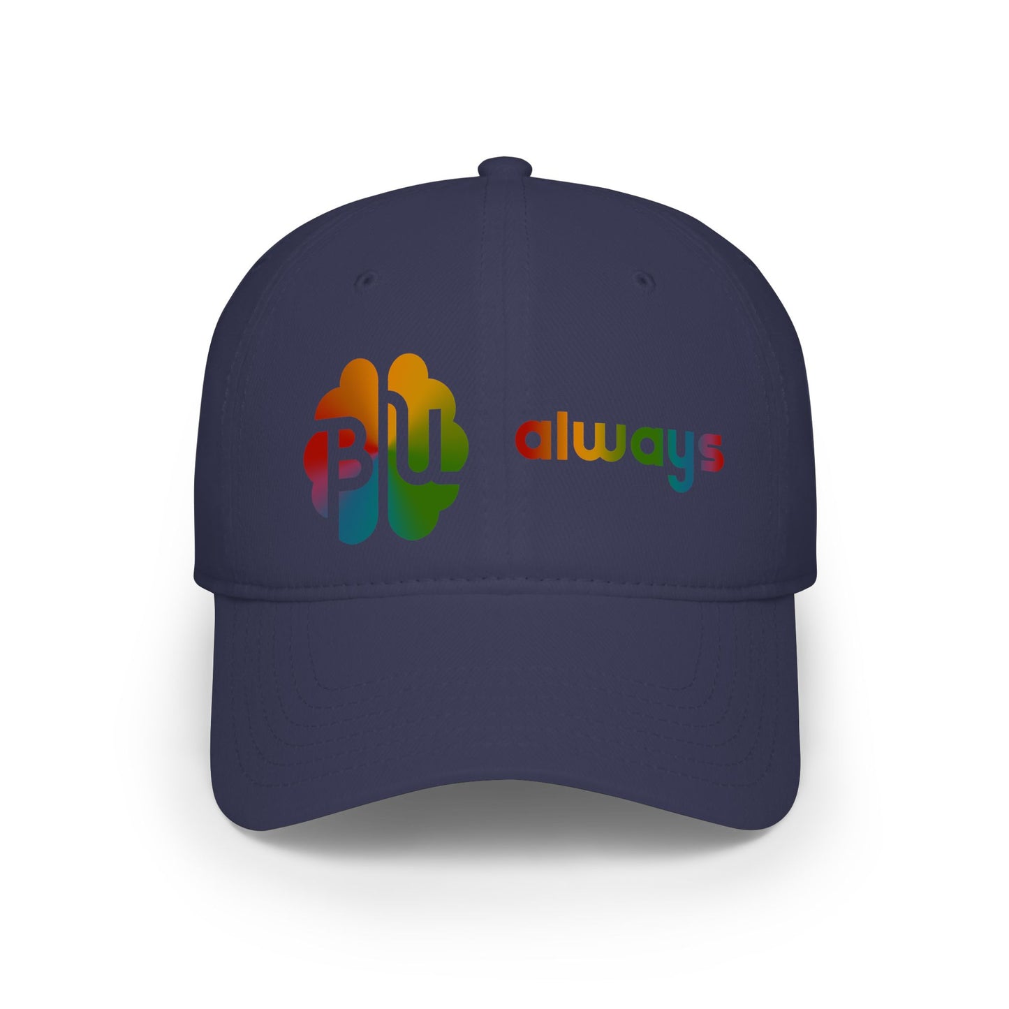 Always BU Low Profile Baseball Cap — 'Always' Brain Mark Cotton Twill Hat