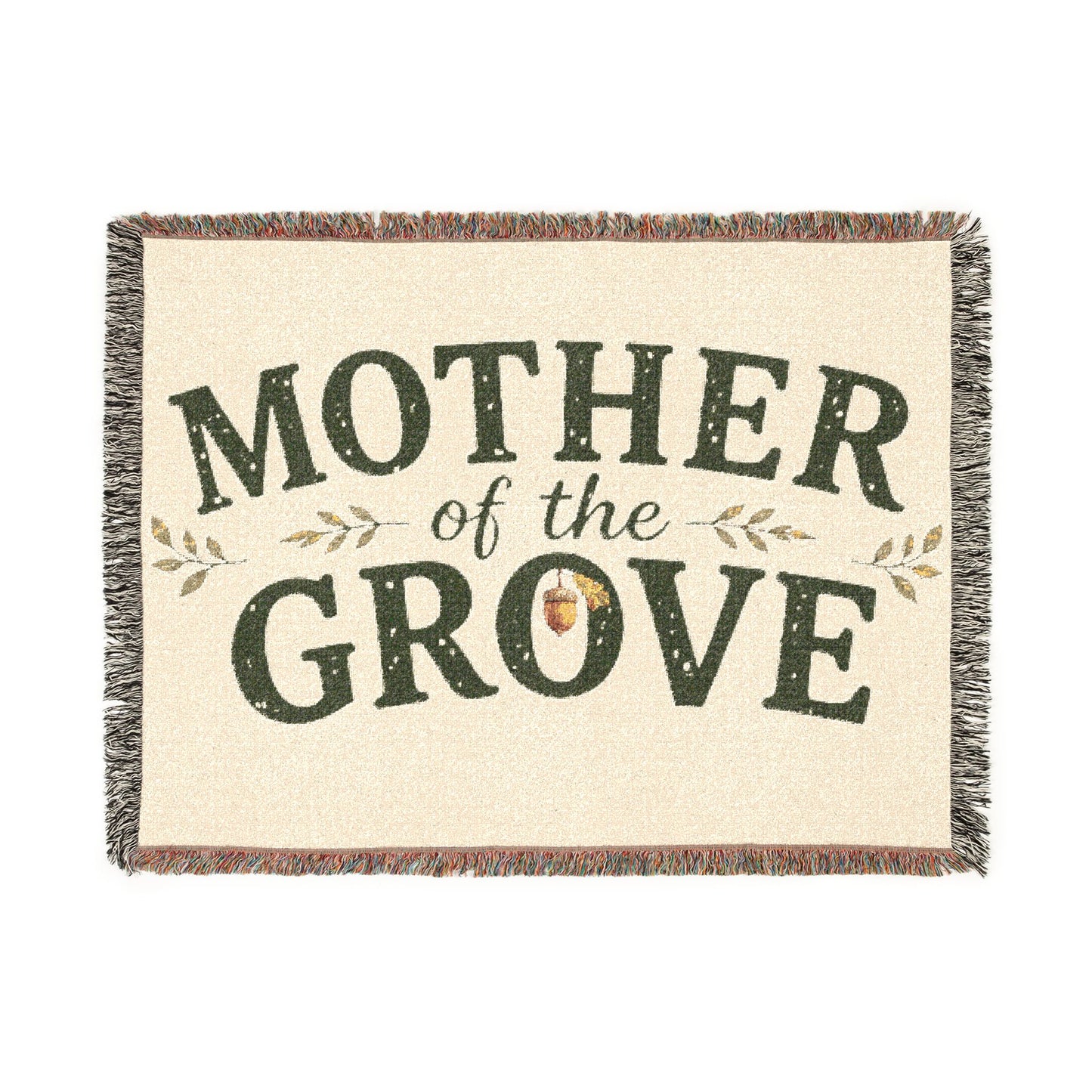 Mother of the Grove Woven Blanket — Garden Mom Decorative Cotton Throw