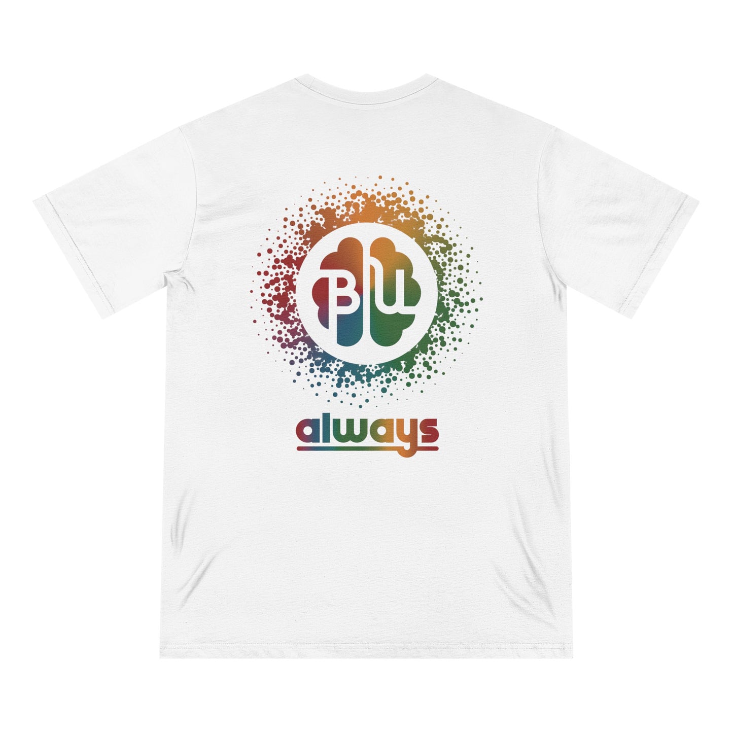 Always BU Organic Staple T-Shirt — Color Splash Back Print
