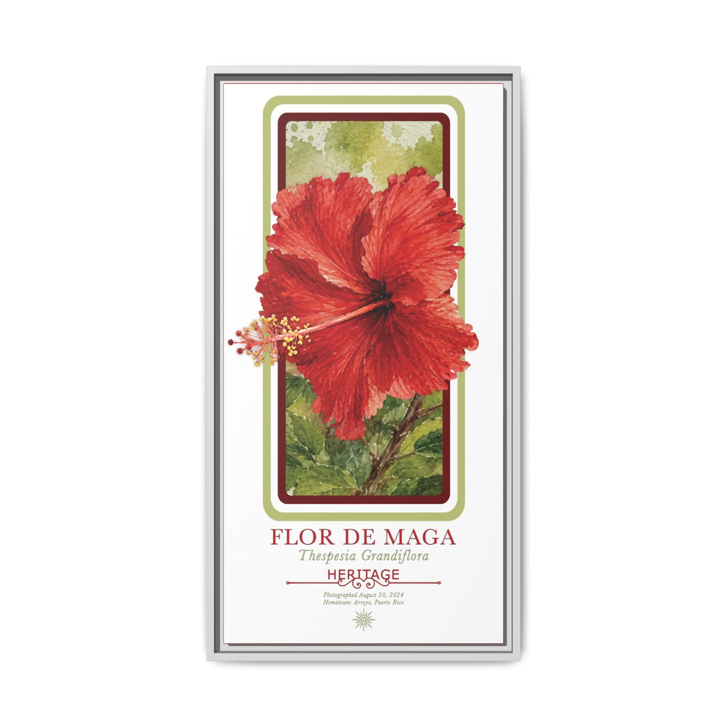 "Flor de Maga" Heritage Botanical Art Print — GroveSense Garden of Belonging Series