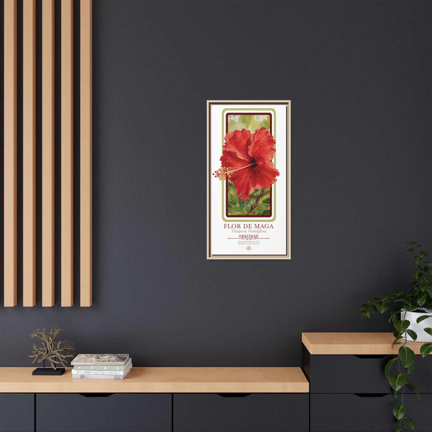 "Flor de Maga" Heritage Botanical Art Print — GroveSense Garden of Belonging Series