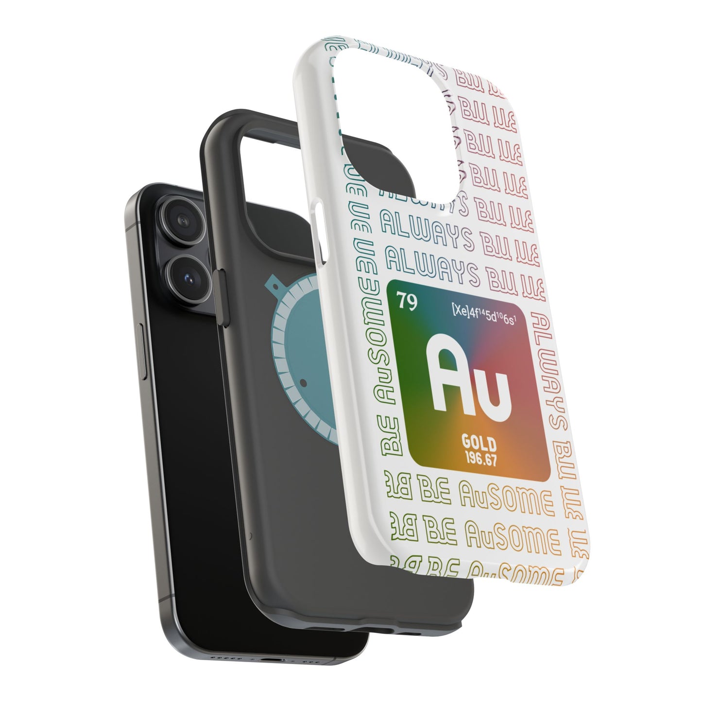 Magnetic Phone Case — 'Au Gold' Periodic Table Design (Be AuSome)