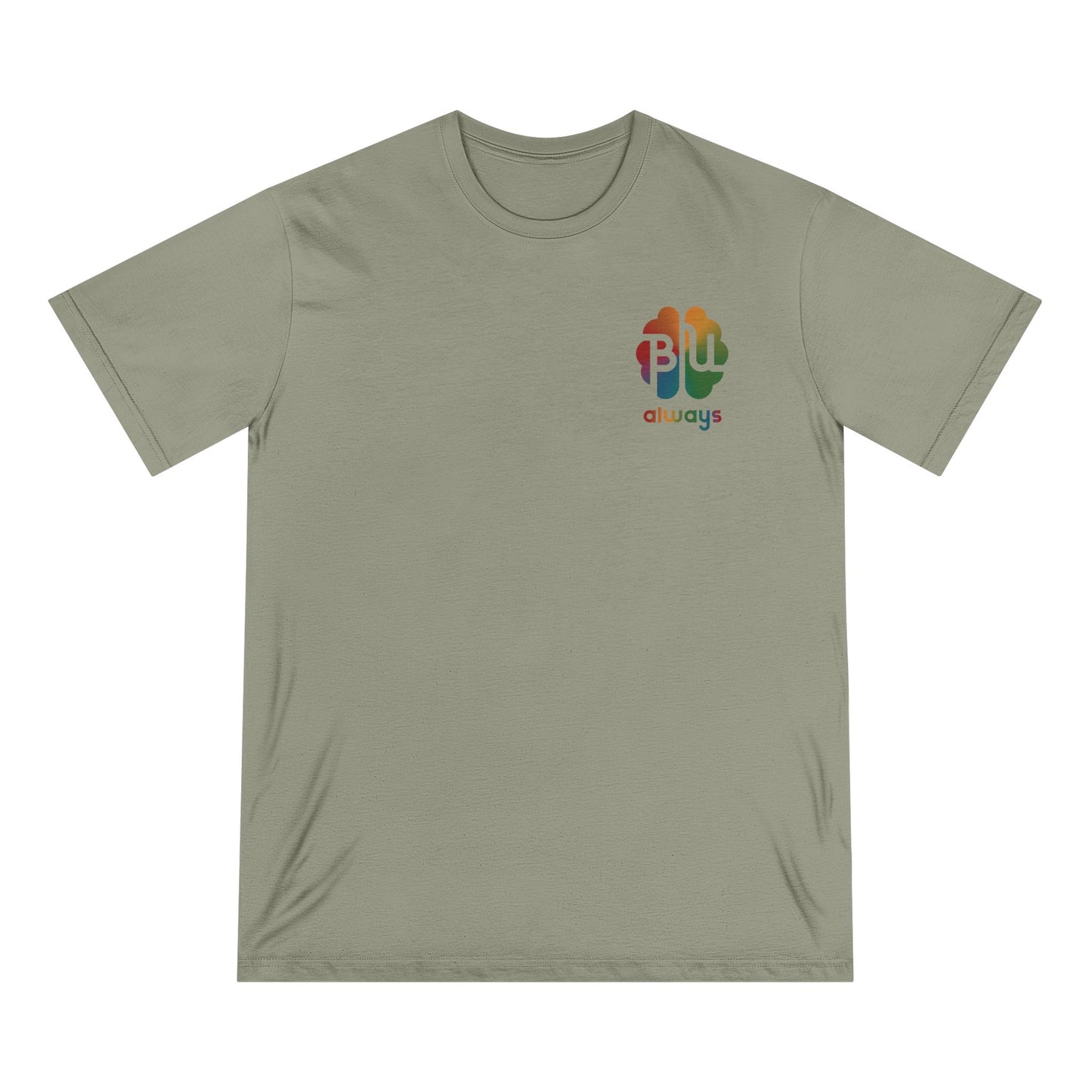 Always BU Organic Staple T-Shirt — Color Splash Back Print