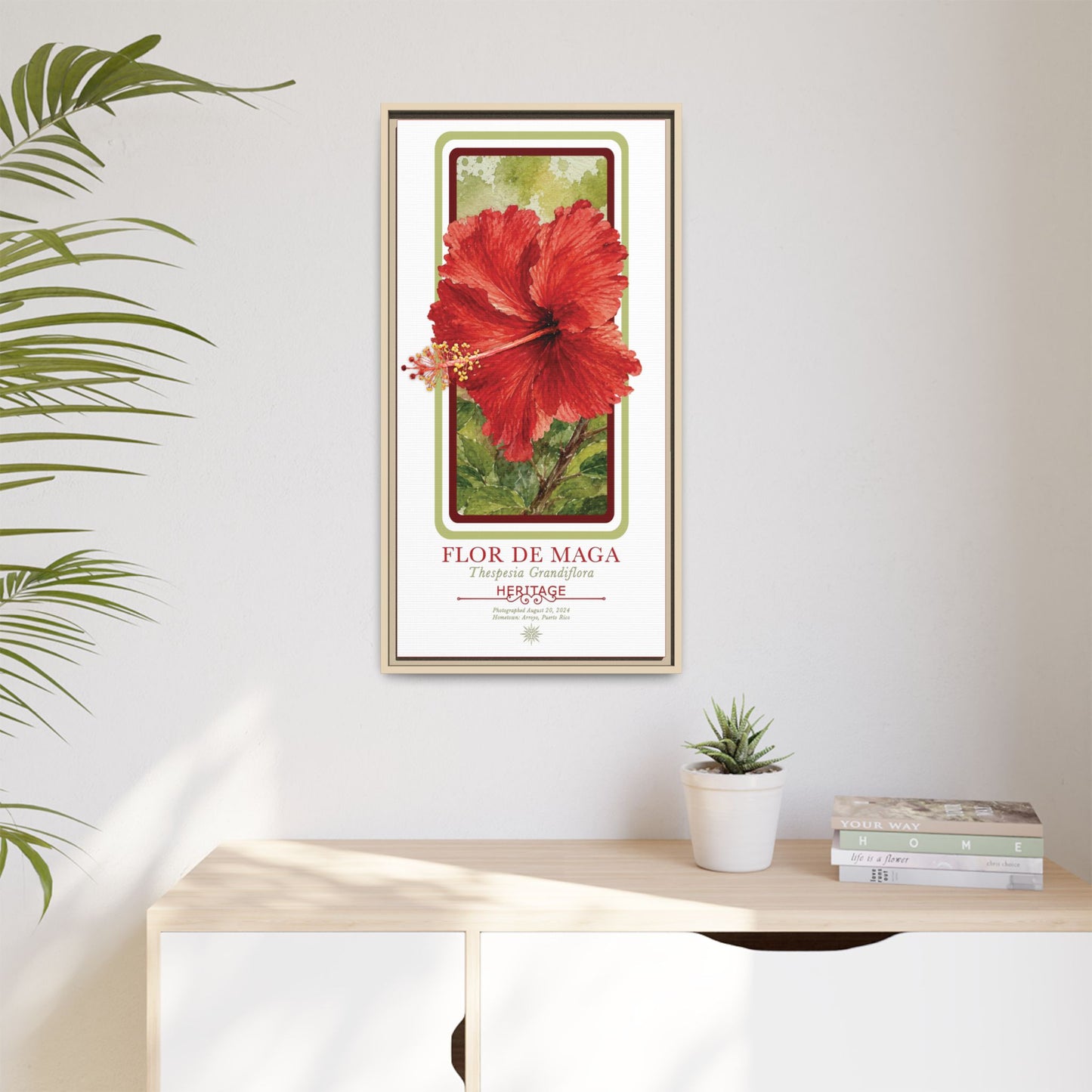 "Flor de Maga" Heritage Botanical Art Print — GroveSense Garden of Belonging Series