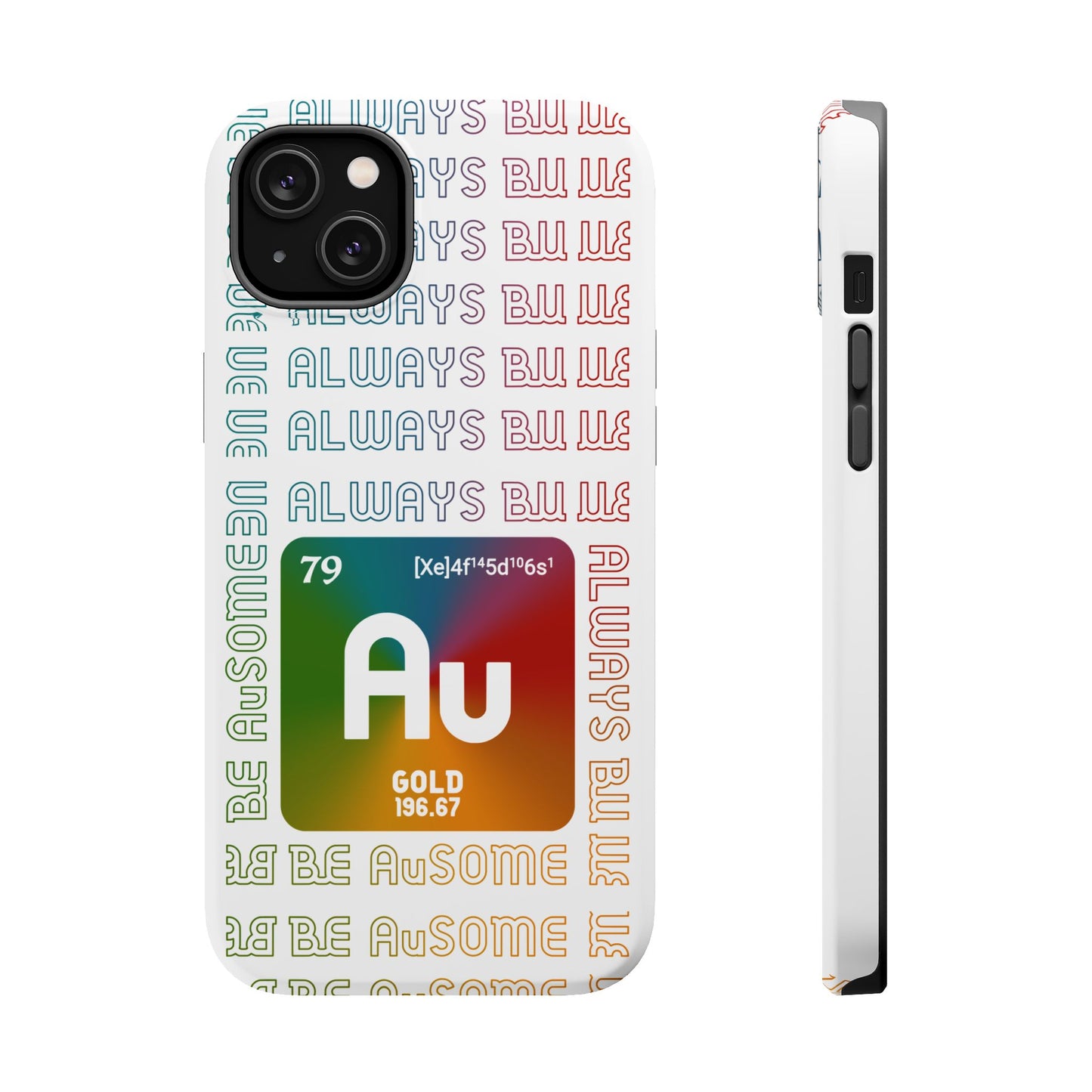 Magnetic Phone Case — 'Au Gold' Periodic Table Design (Be AuSome)