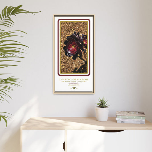 Framed “Expression” Black Rose Botanical Wall Art - “PRIDE, PLANTED: ROOTED IN WORTH” COLLECTION