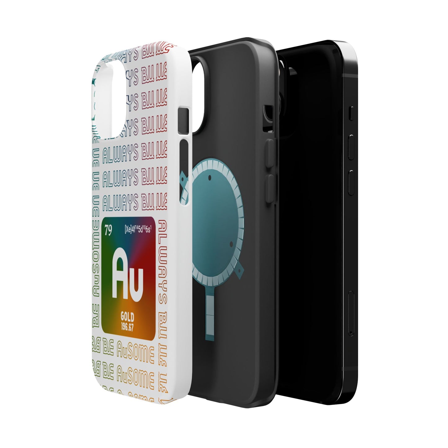 Magnetic Phone Case — 'Au Gold' Periodic Table Design (Be AuSome)
