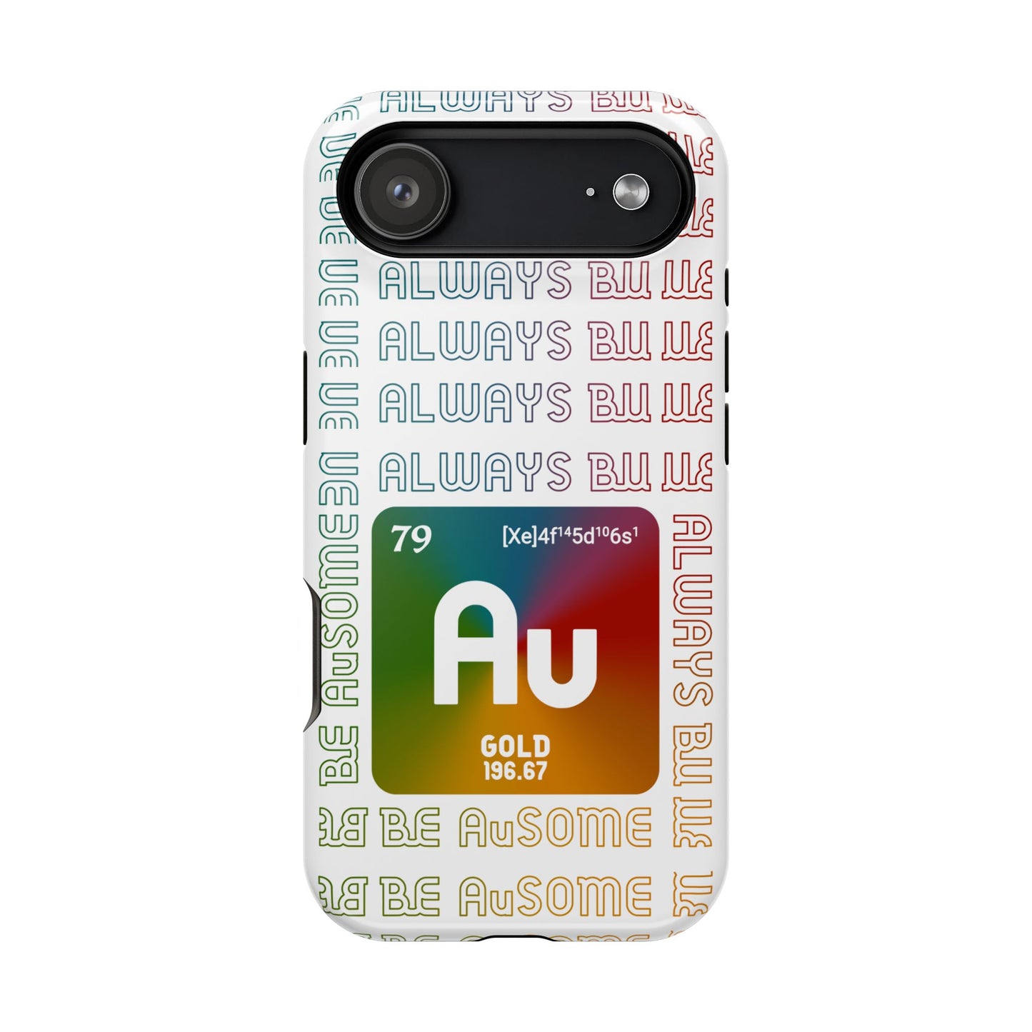 Magnetic Phone Case — 'Au Gold' Periodic Table Design (Be AuSome)