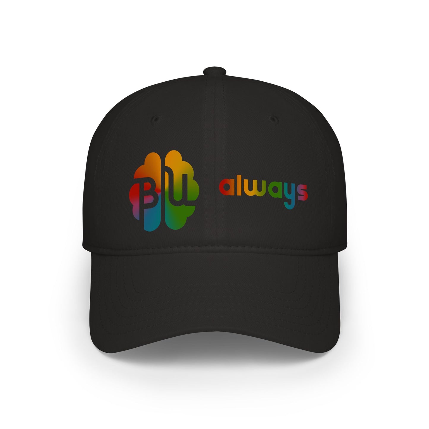 Always BU Low Profile Baseball Cap — 'Always' Brain Mark Cotton Twill Hat