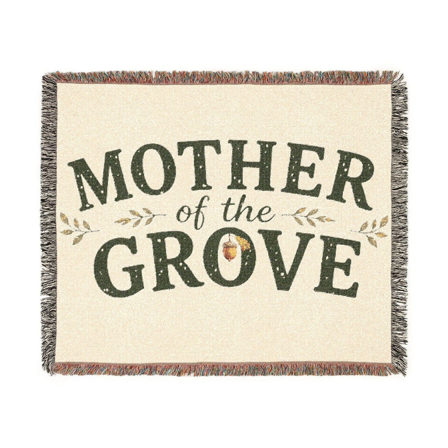 Mother of the Grove Woven Blanket — Garden Mom Decorative Cotton Throw
