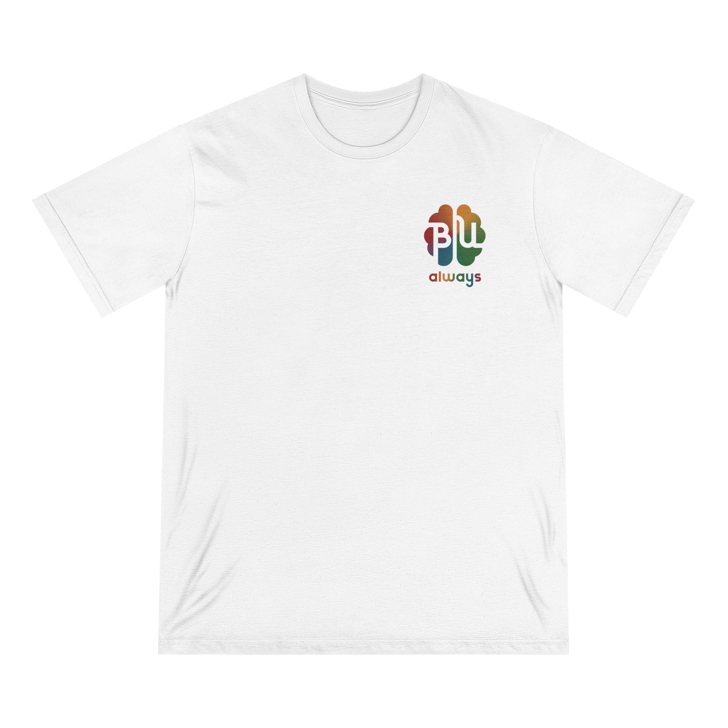 Always BU Organic Staple T-Shirt — Color Splash Back Print