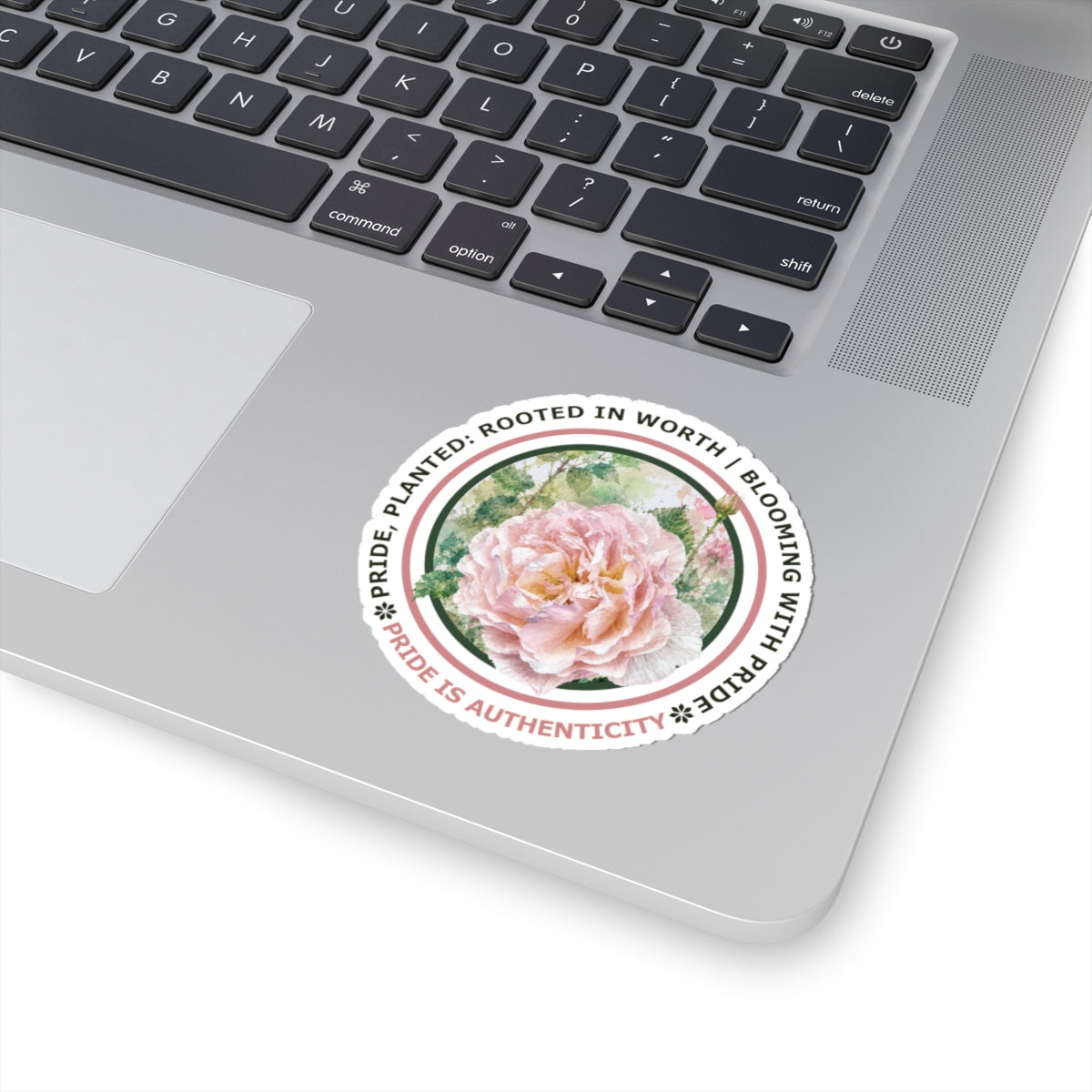 “Authenticity Is Pride” Vinyl Sticker - Pride, Planted: Rooted in Worth collection.