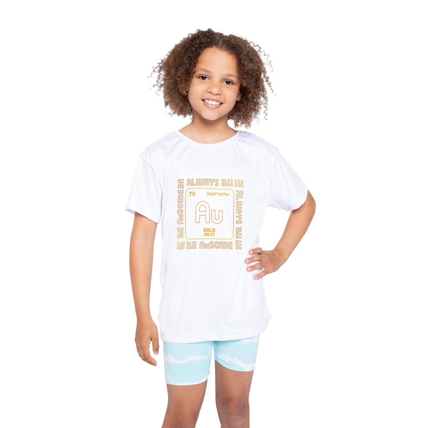 Always BU "You are Golden" — Kids Sports Jersey: White