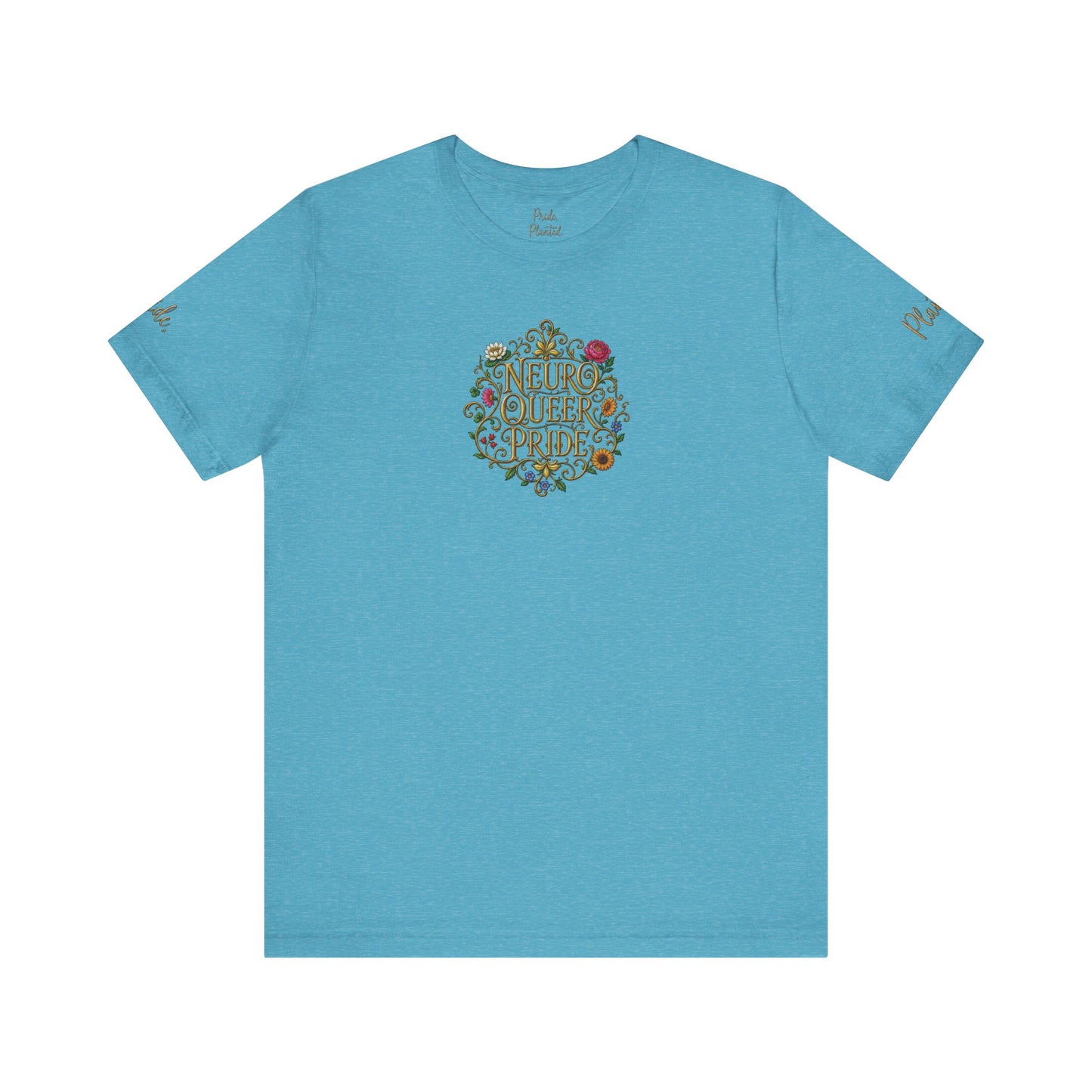 Neuro Queer Pride T-Shirt | Floral Neurodiversity Pride Tee