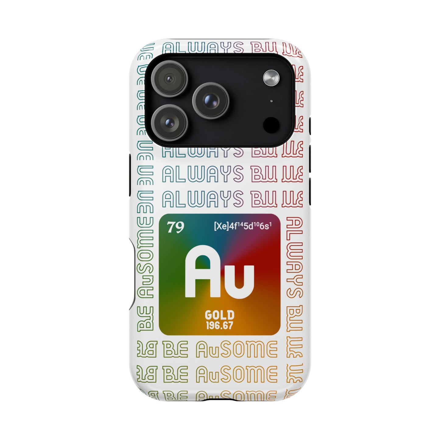 Magnetic Phone Case — 'Au Gold' Periodic Table Design (Be AuSome)