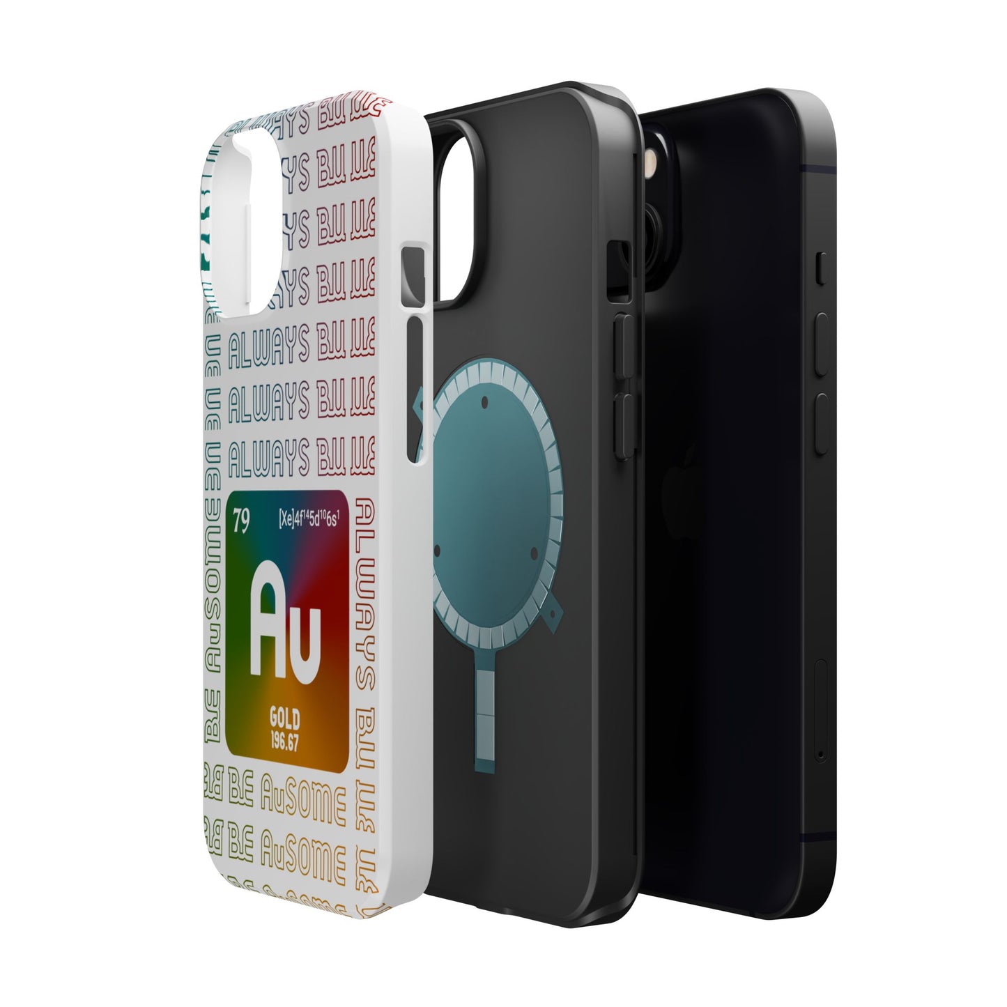 Magnetic Phone Case — 'Au Gold' Periodic Table Design (Be AuSome)
