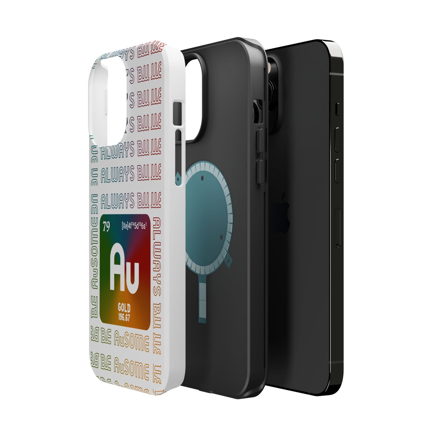 Magnetic Phone Case — 'Au Gold' Periodic Table Design (Be AuSome)