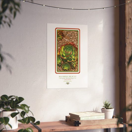 Green Succulent Fine Art Poster | Botanical Wall Art | Resilience Nature Print