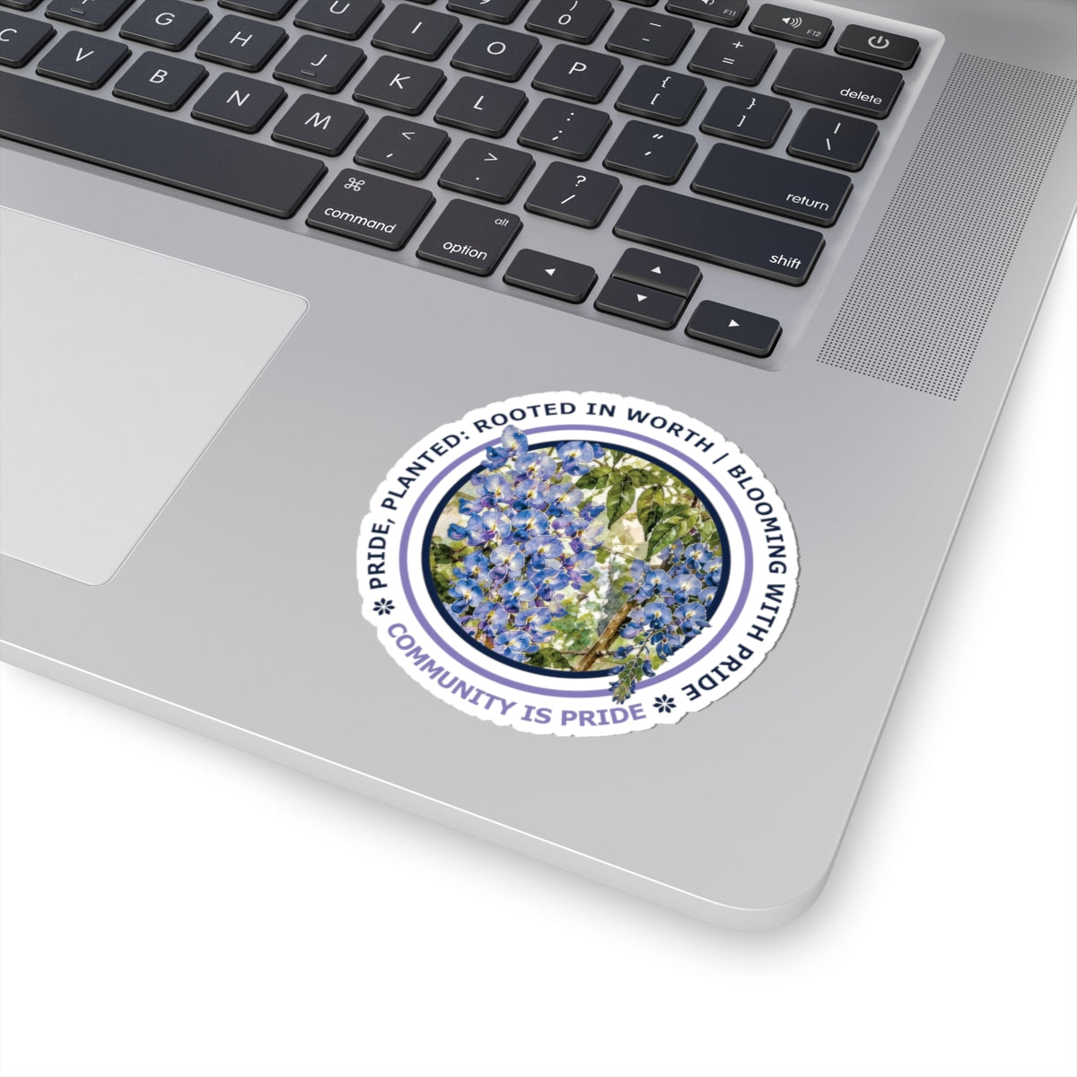 “Community Is Pride” Vinyl Sticker - Pride, Planted: Rooted in Worth collection.