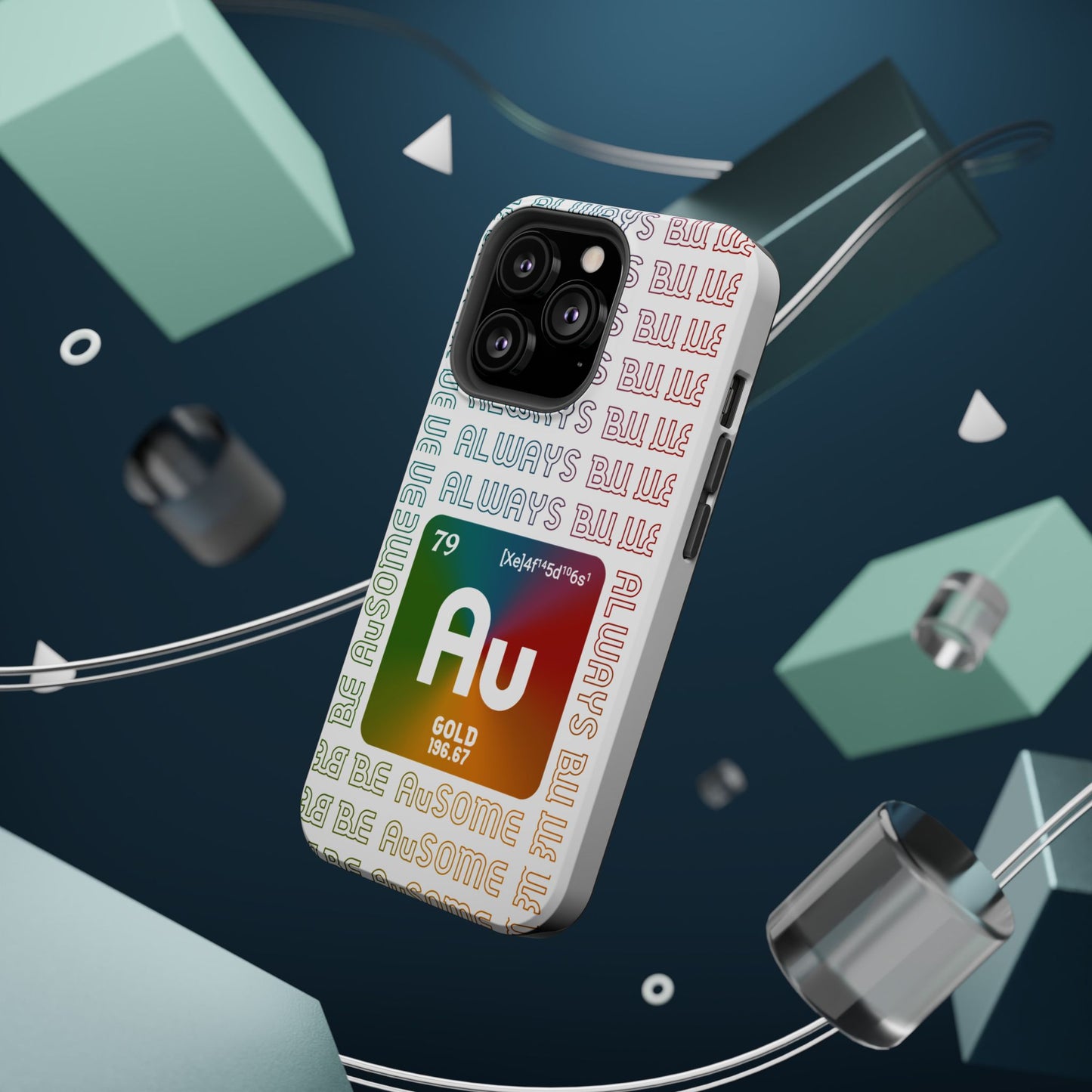 Magnetic Phone Case — 'Au Gold' Periodic Table Design (Be AuSome)