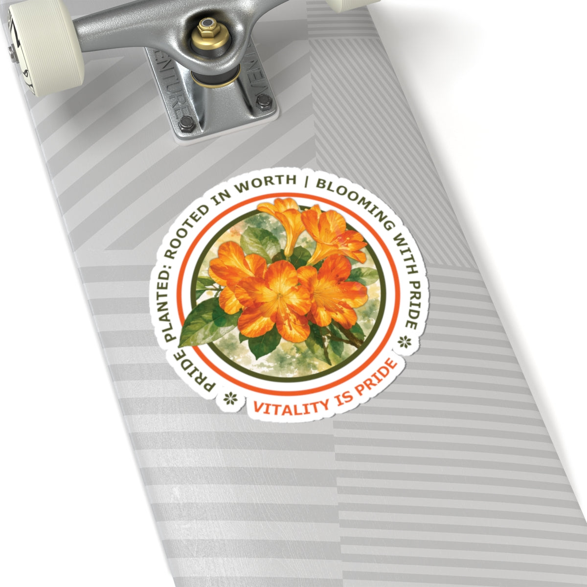 VITALITY IS PRIDE Orange Azalea Vinyl Sticker - Pride, Planted: Rooted in Worth Collection