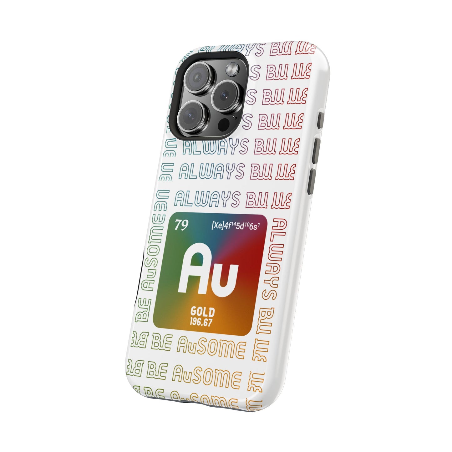 Magnetic Phone Case — 'Au Gold' Periodic Table Design (Be AuSome)