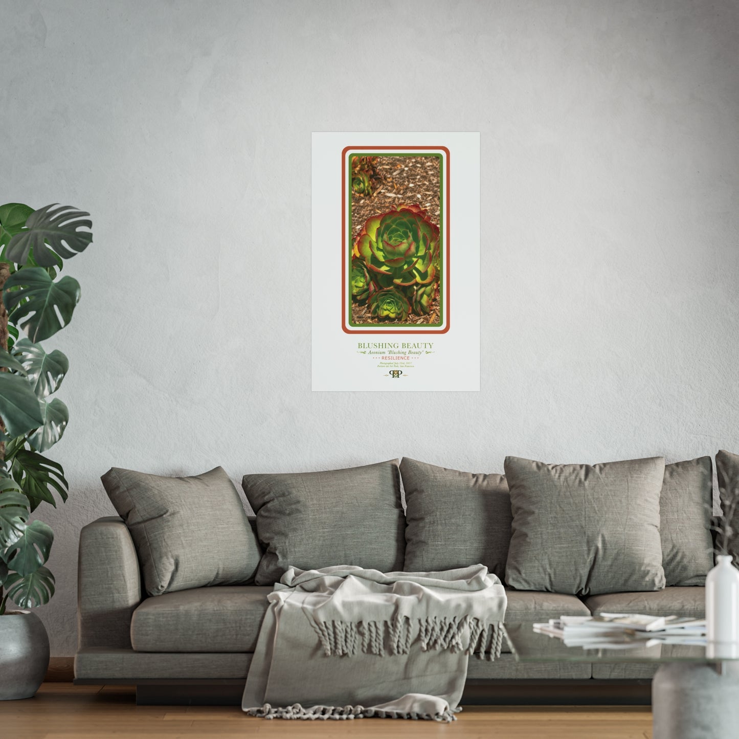 Green Succulent Fine Art Poster | Botanical Wall Art | Resilience Nature Print